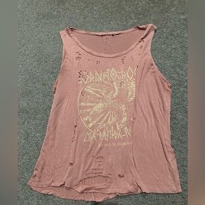 Pink band tank top